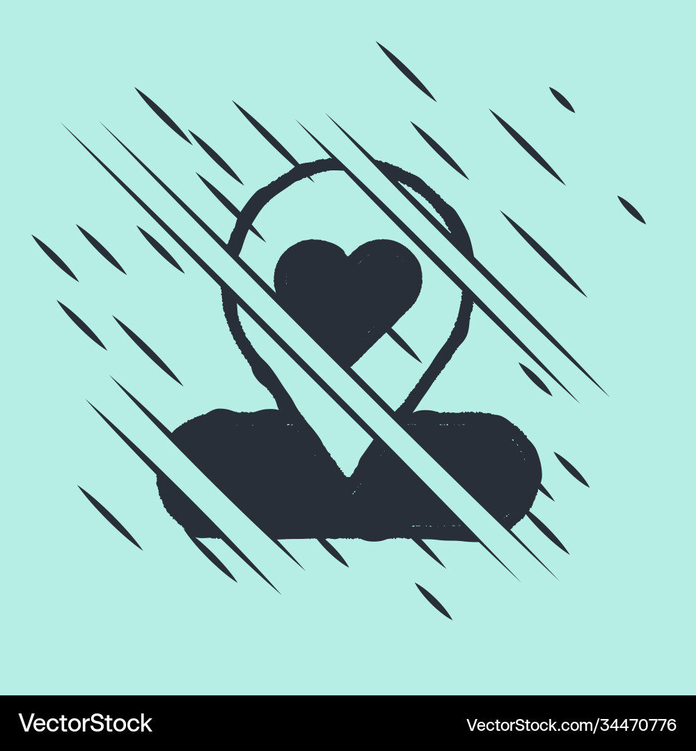 Black map pointer with heart icon isolated Black map pointer with heart icon isolated vector image