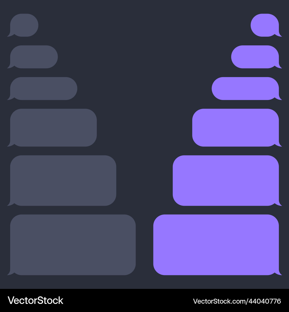 Blank various message bubbles chat or messenger Vector Image