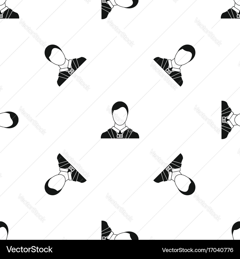 Businessman with identity name card pattern Vector Image