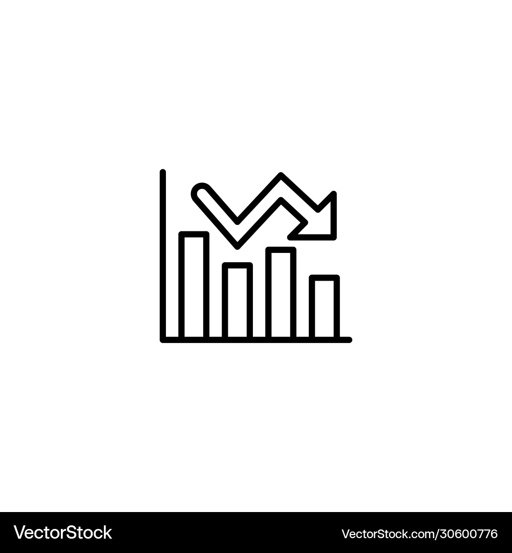 Chart graph icon vector image