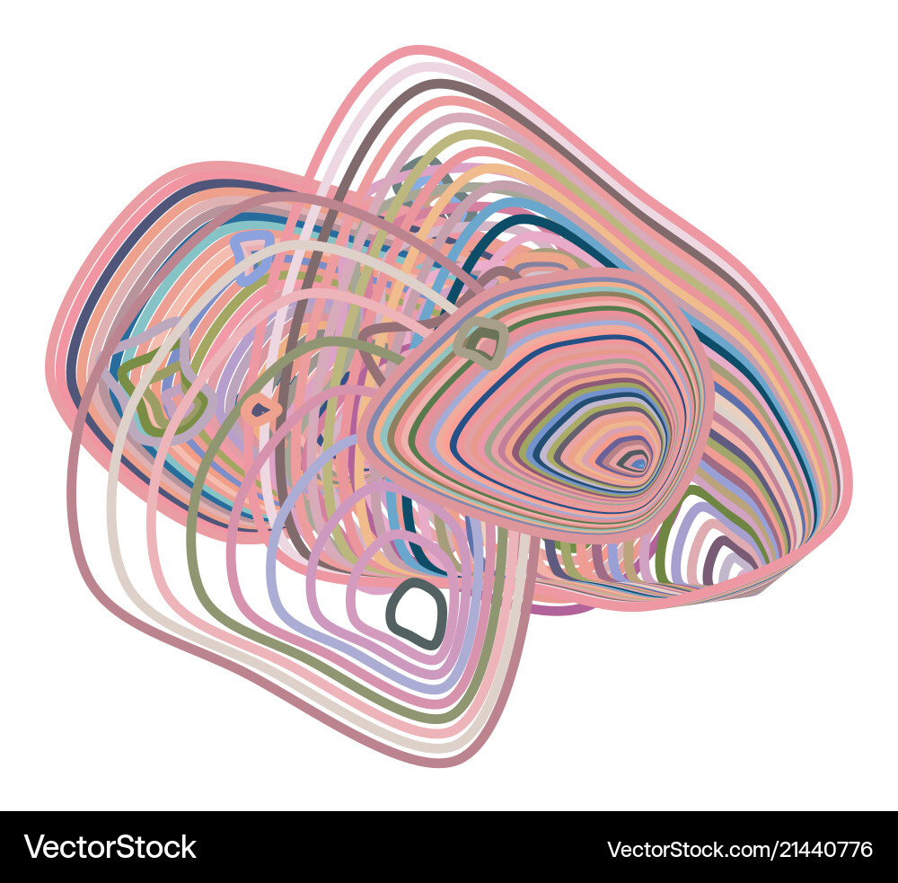 Color abstract path lines geometric pattern Vector Image