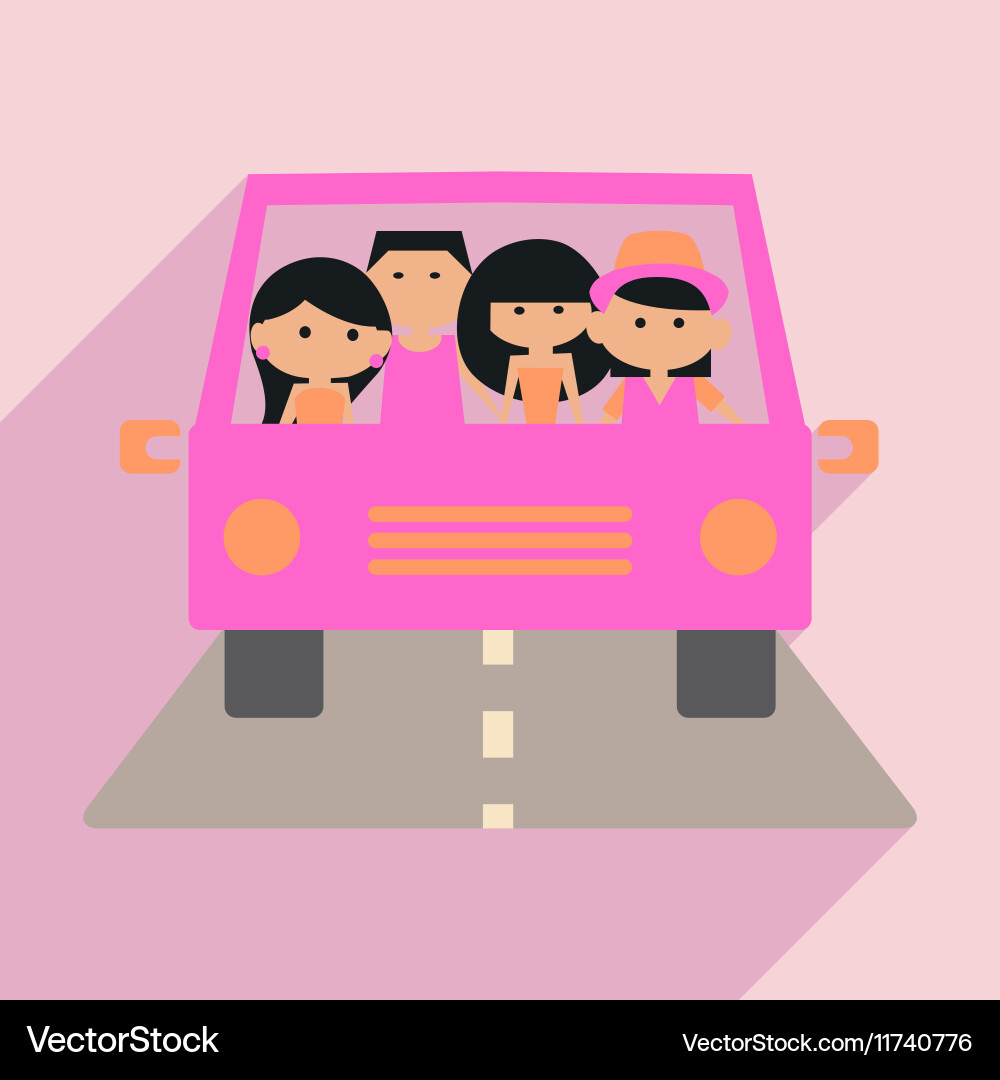 Flat with shadow icon and mobile application vector image