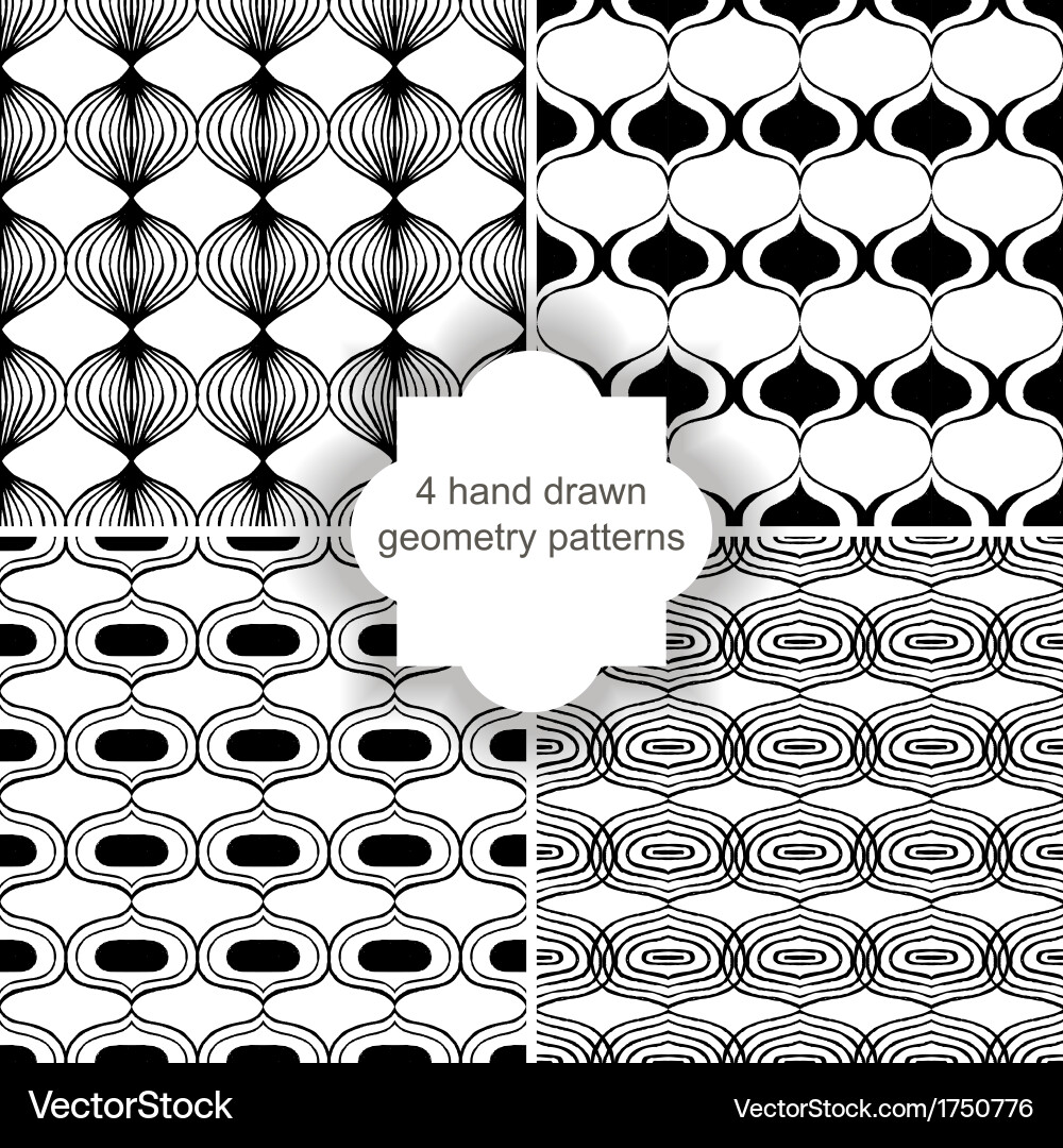 Geometric Swirl Patterns vector image