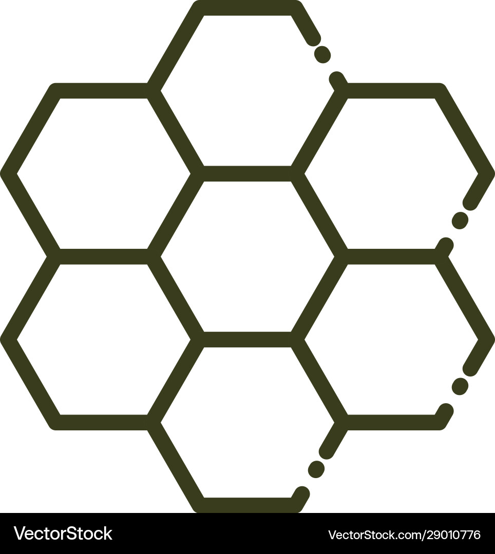 Honeycomb Structure - Bee Pattern Vector Image