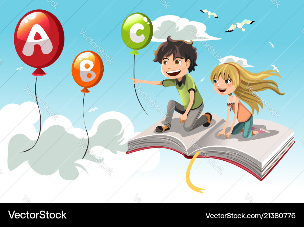 Learning kids Royalty Free Vector Image - VectorStock