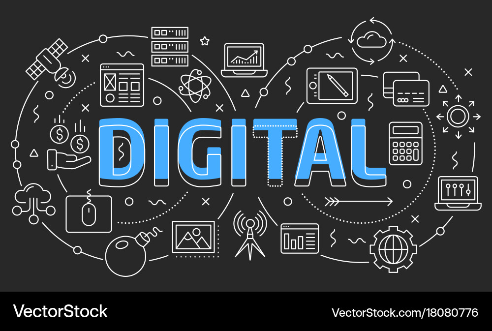 Linear slide for the presentation vector image