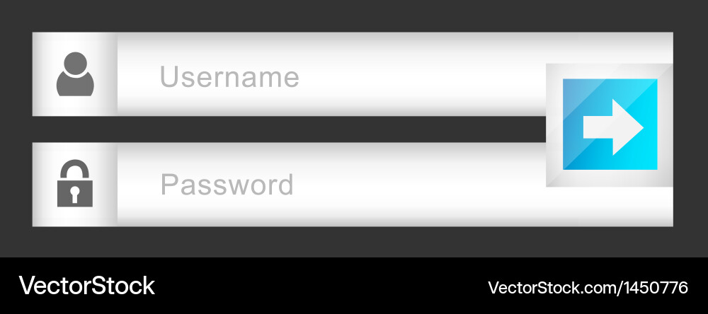 Login Form with Username and Password Fields vector image