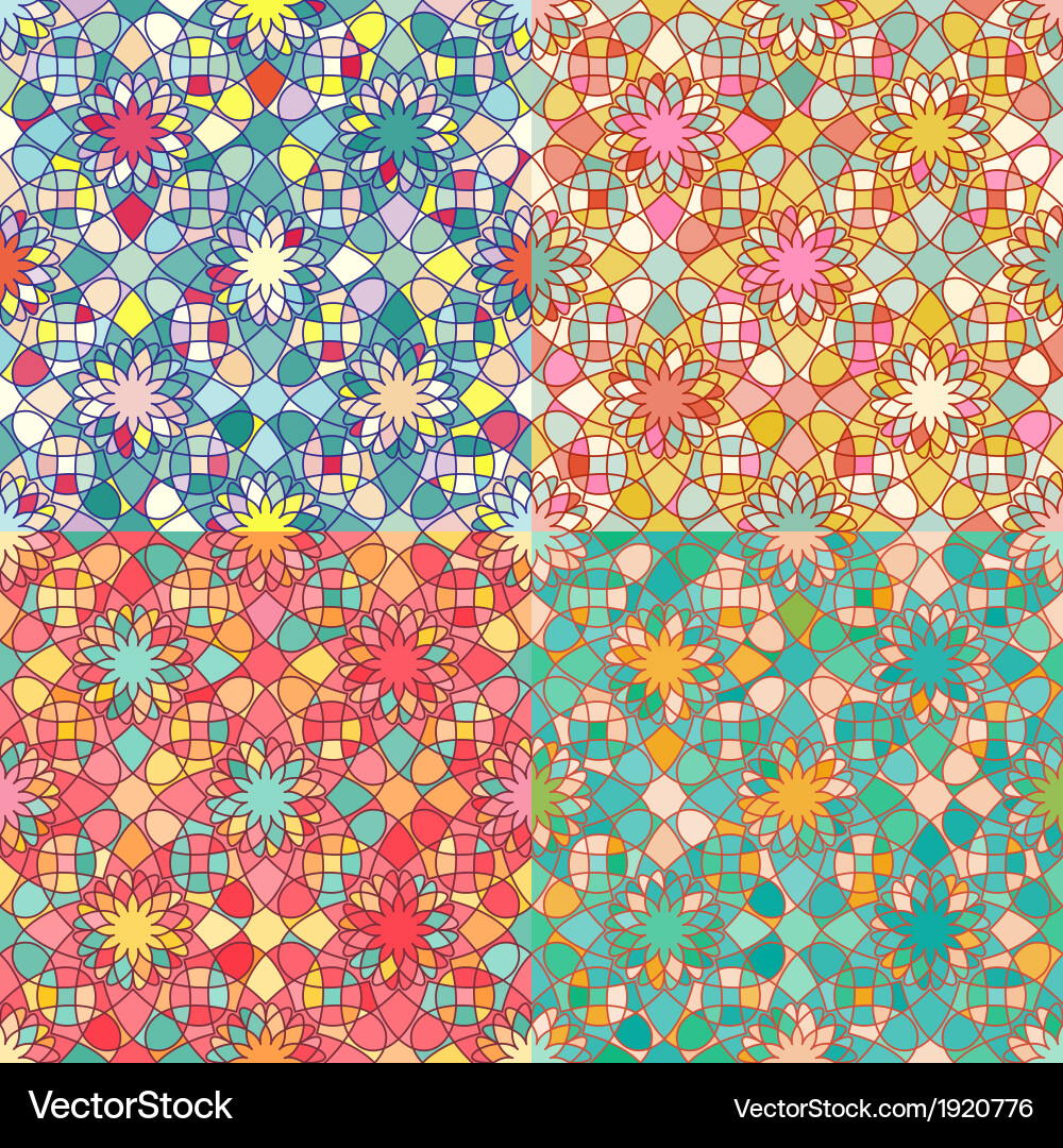 Mosaic seamless pattern vector image