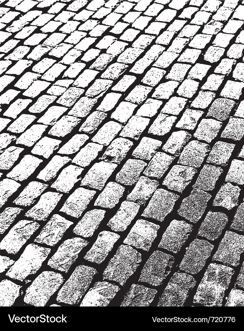 Old brick walkway Royalty Free Vector Image - VectorStock