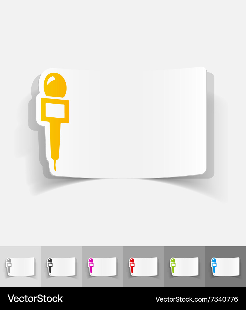 Realistic design element microphone vector image