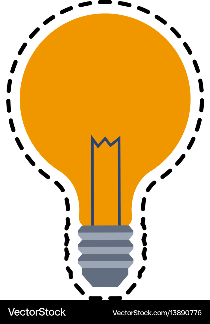 Regular lightbulb icon image Vector Image