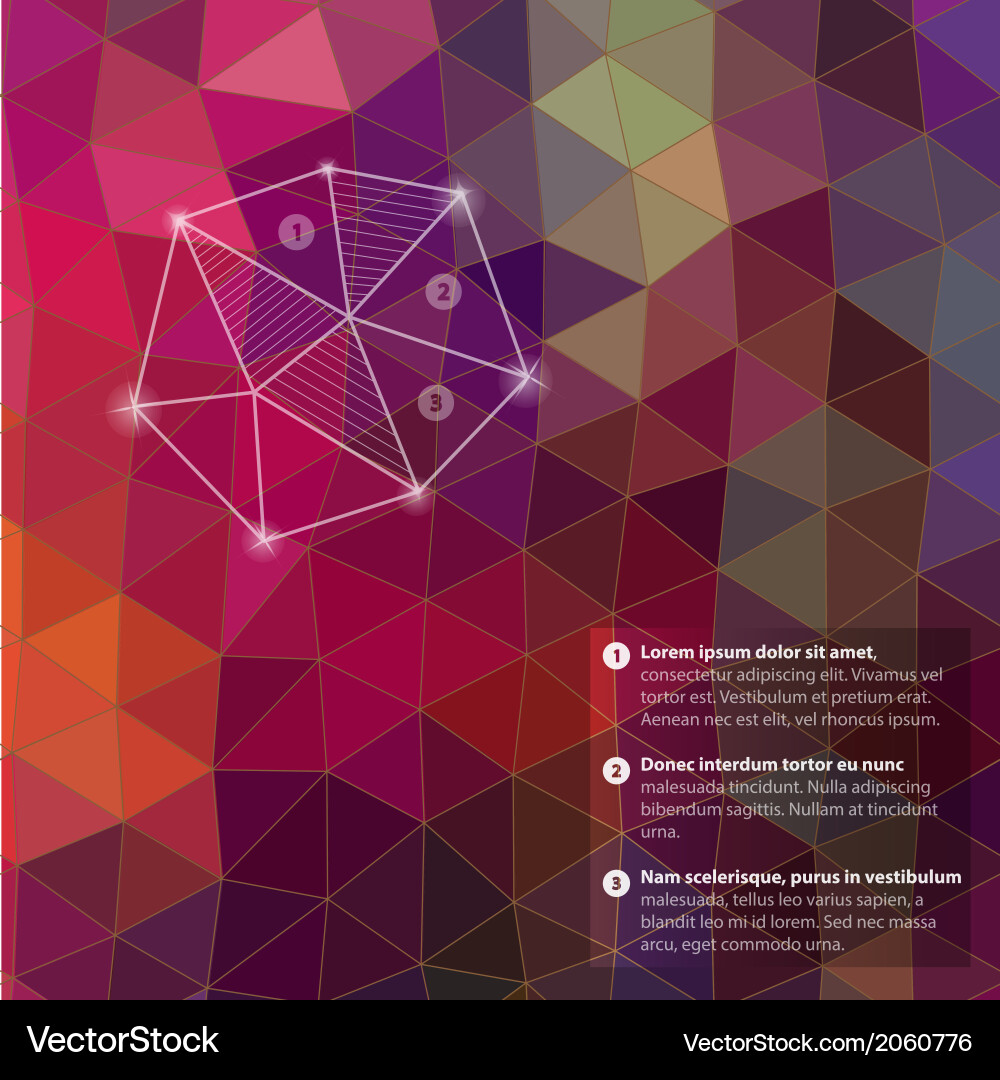 Retro pattern of geometric shapes triangle vector image