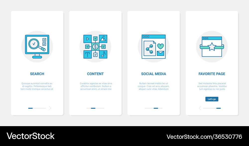 Search optimization web content technology ux ui vector image