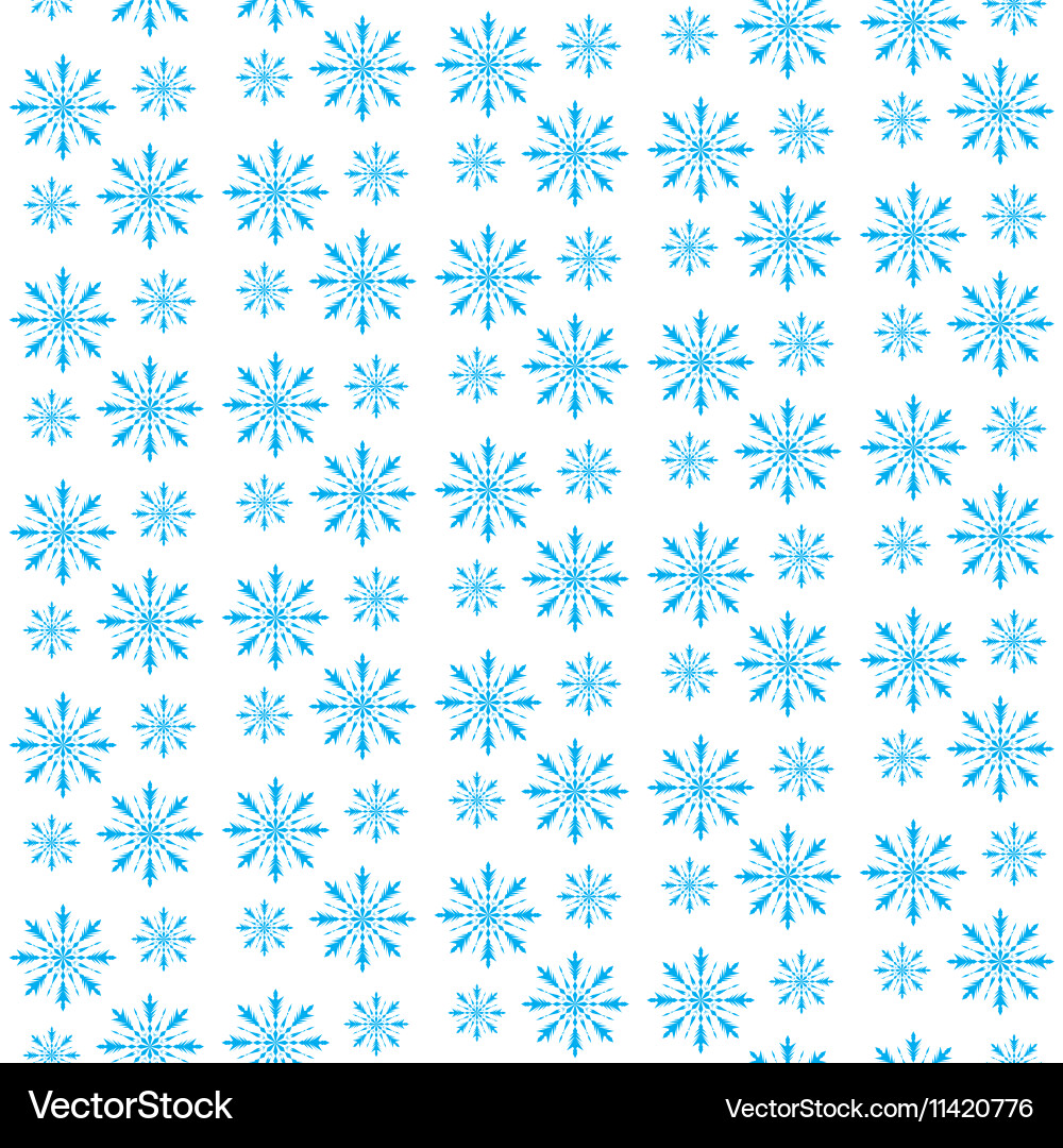 Snowflake seamless pattern background vector image