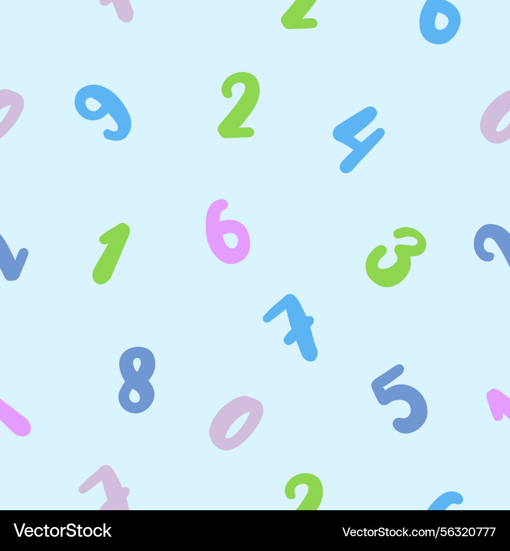 Arithmetic mosaic a colorful math seamless pattern vector image
