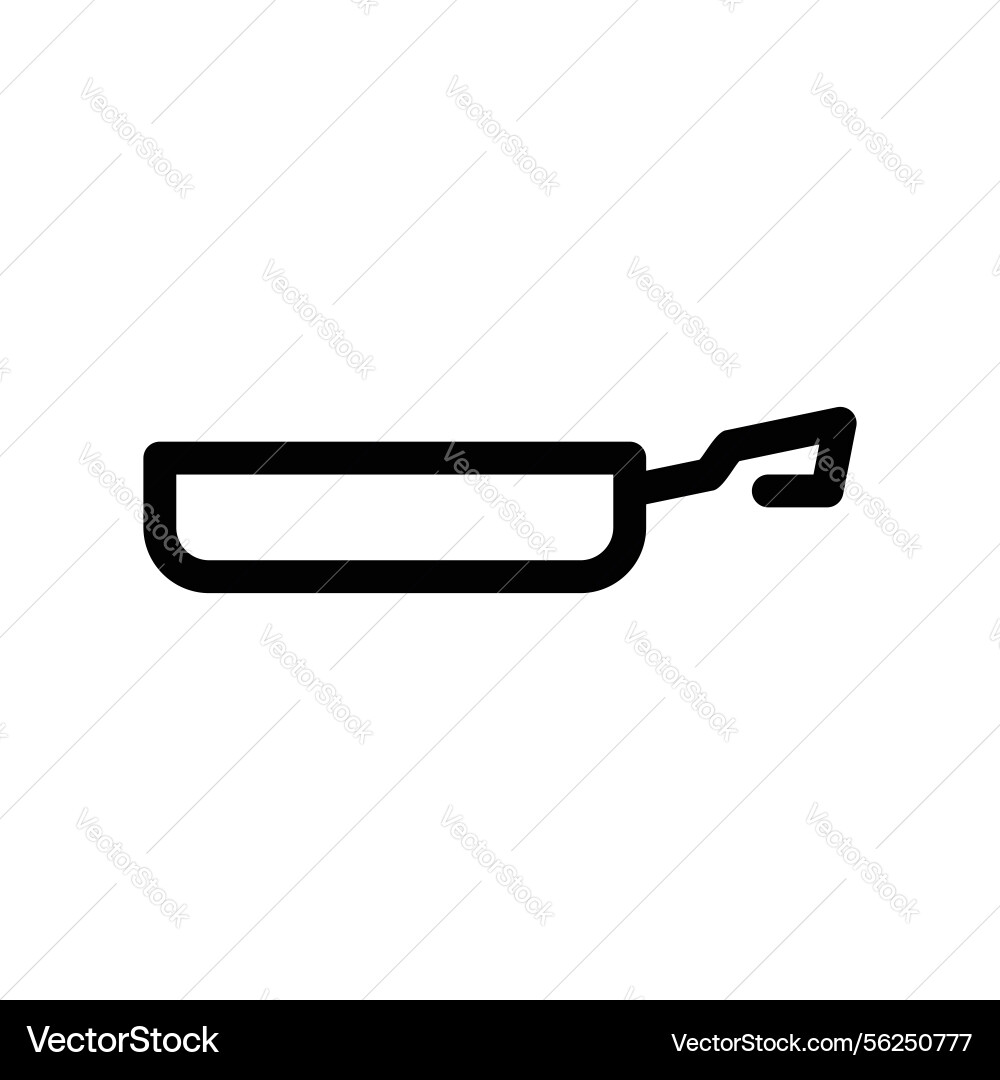 Basic outline icon representing an empty frying Basic outline icon representing an empty frying vector image