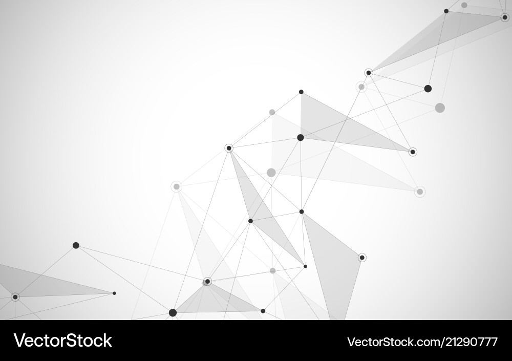 Connected Network of Dots vector image