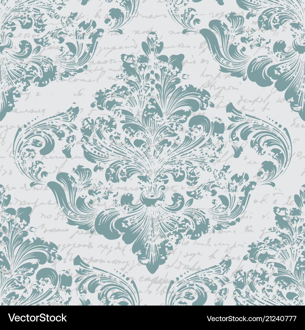Damask Floral Pattern Element vector image