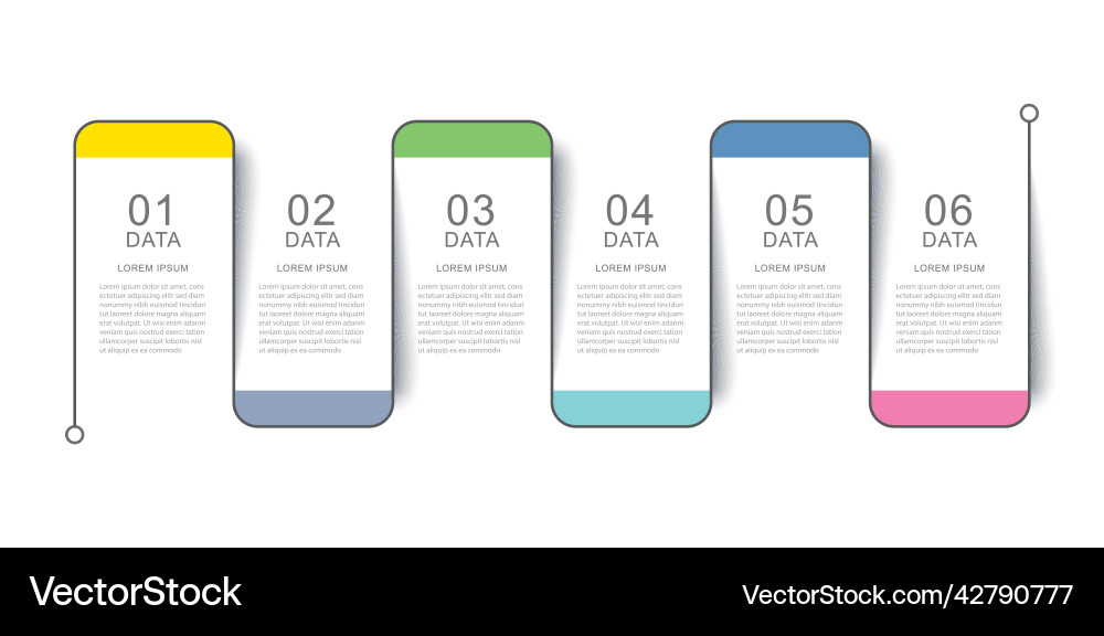 Data Infographic Template - Thin Line Index vector image