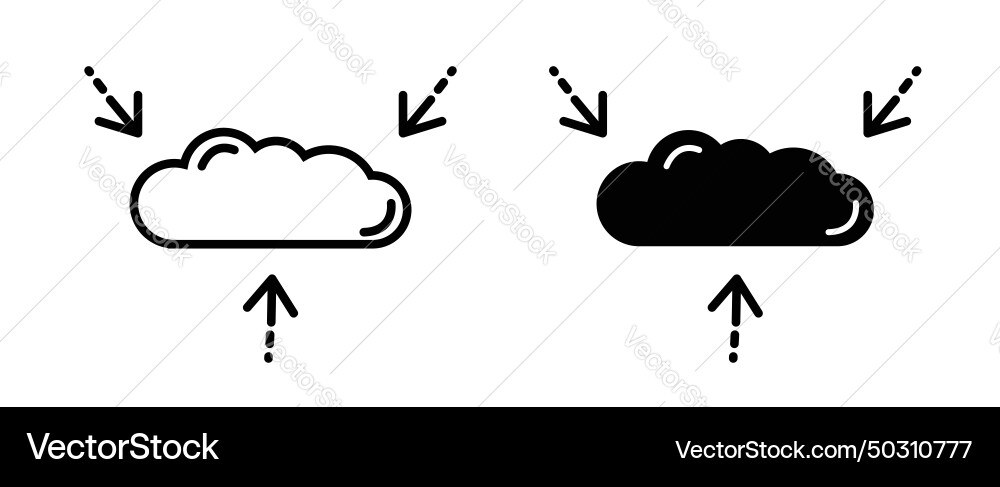 Datenaggregations-Symbol setzen Cloud Computing Datenaggregations-Symbol setzen Cloud Computing Vektorbild
