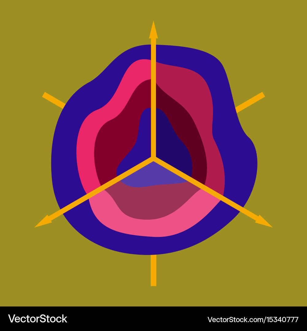 Flat icon on stylish background graph vector image