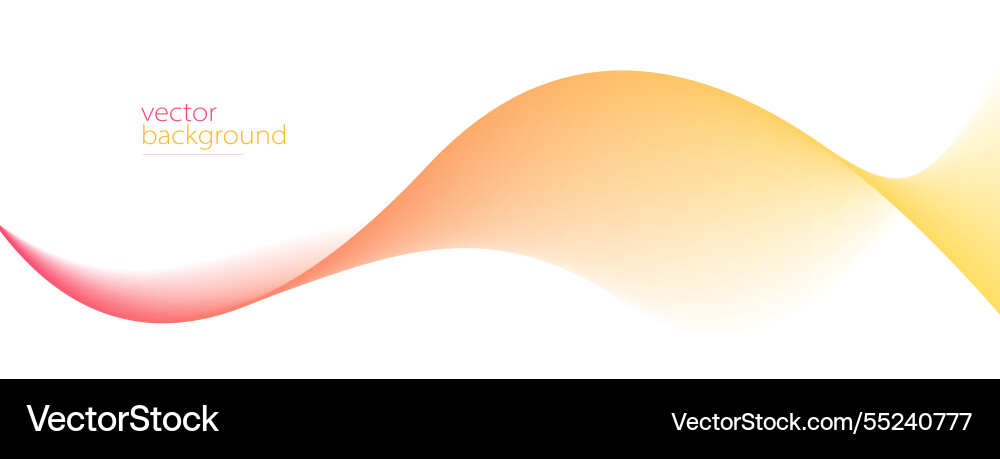Flowing color curve shape with soft gradient Vector Image