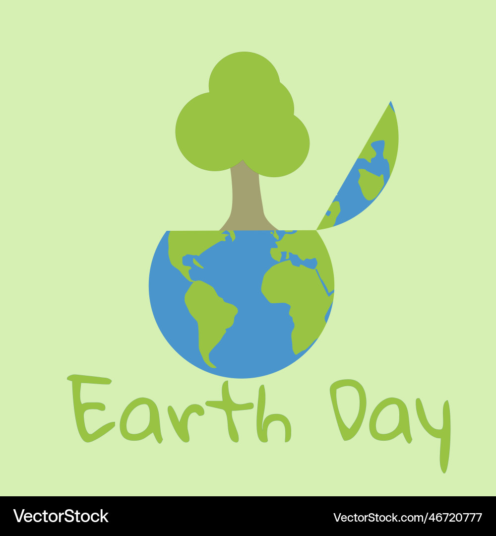 Globe has its lid open and tree grows from Globe has its lid open and tree grows from Vector Image
