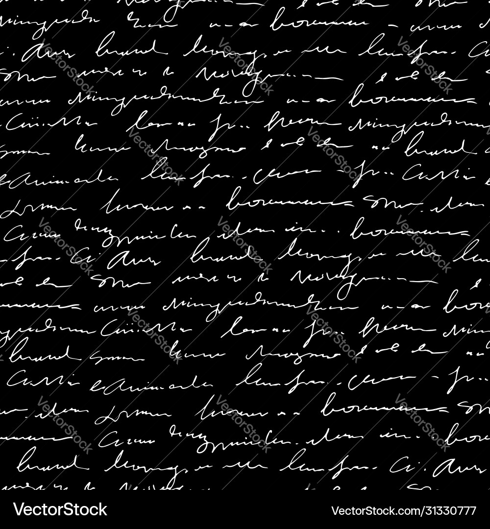 Handwritten abstract text seamless pattern Vector Image