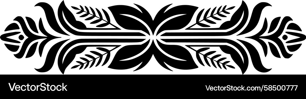 Leaf Border Pattern Vector Image