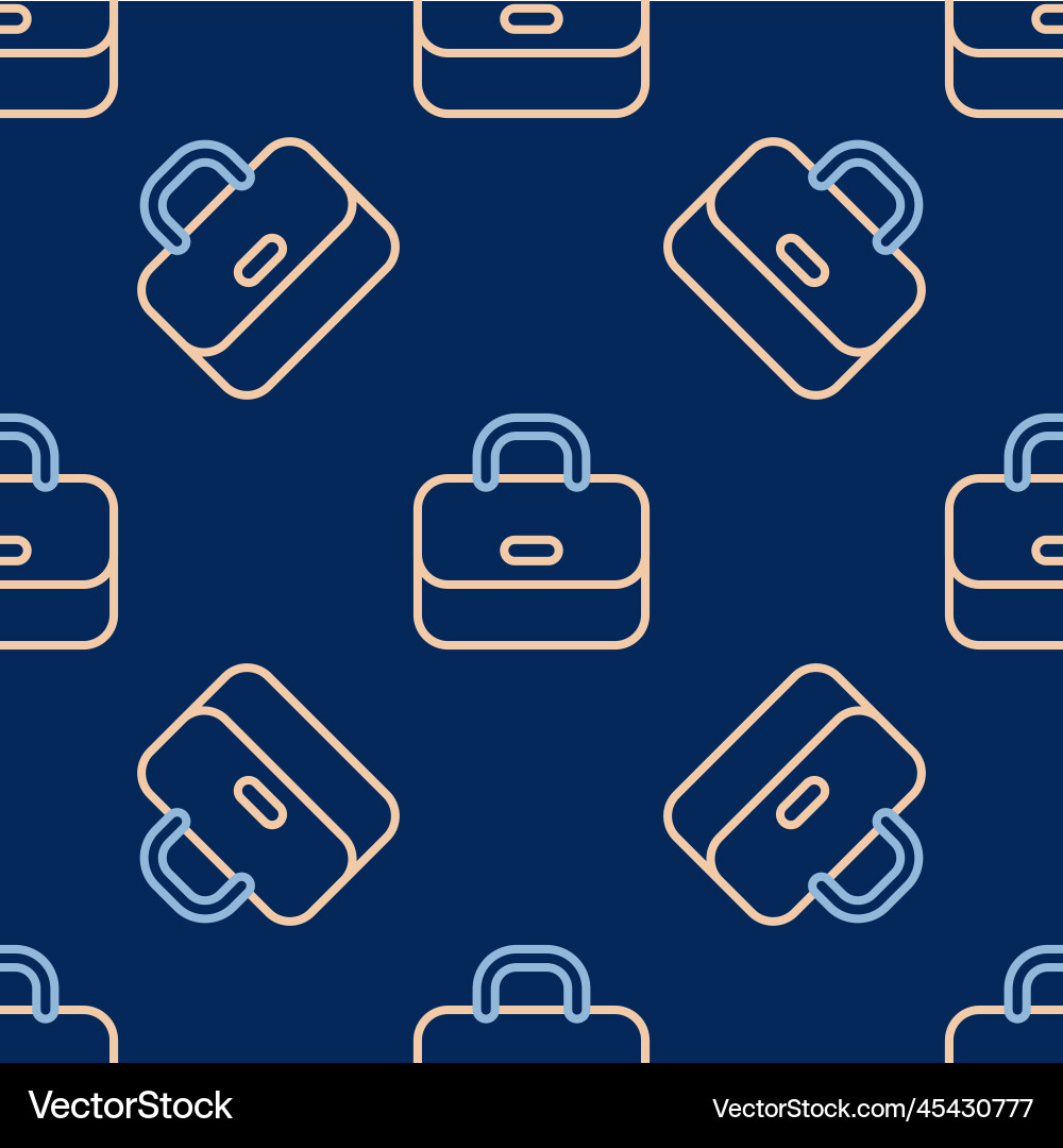 Line briefcase icon isolated seamless pattern Line briefcase icon isolated seamless pattern vector image