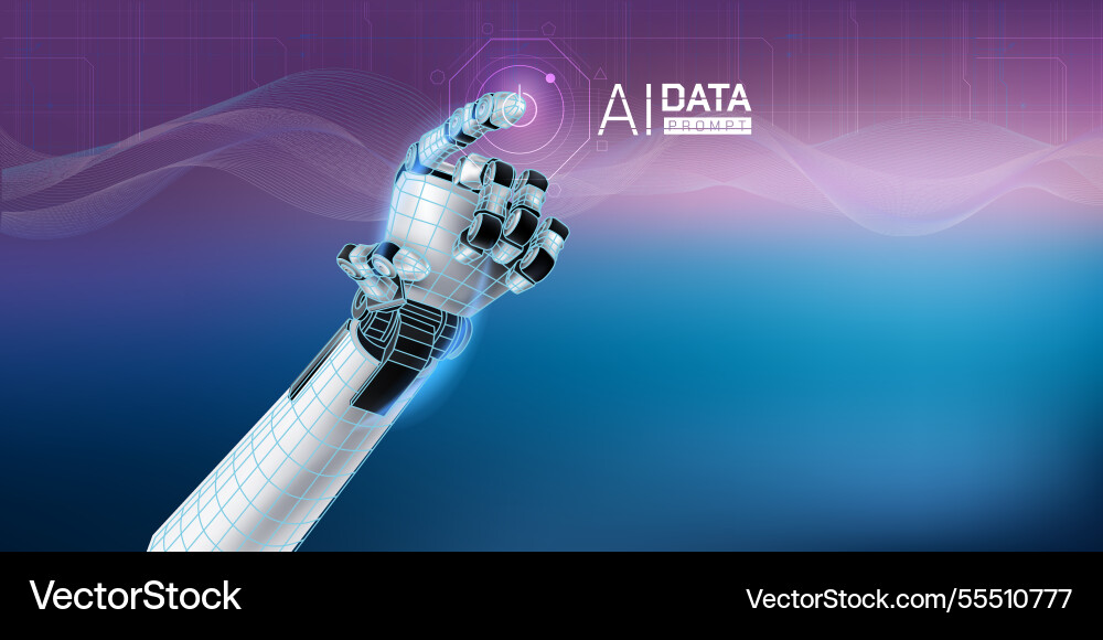 Machine intelligence and data arrays mastering Machine intelligence and data arrays mastering vector image