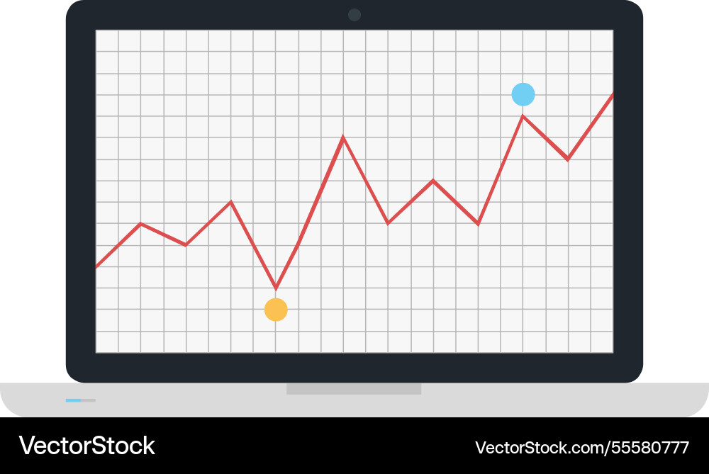 Monitoring flat web icon concept Monitoring flat web icon concept vector image