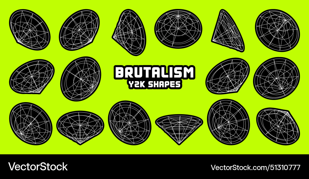 Wireframe lined shapes perspective mesh 3d grid Wireframe lined shapes perspective mesh 3d grid vector image