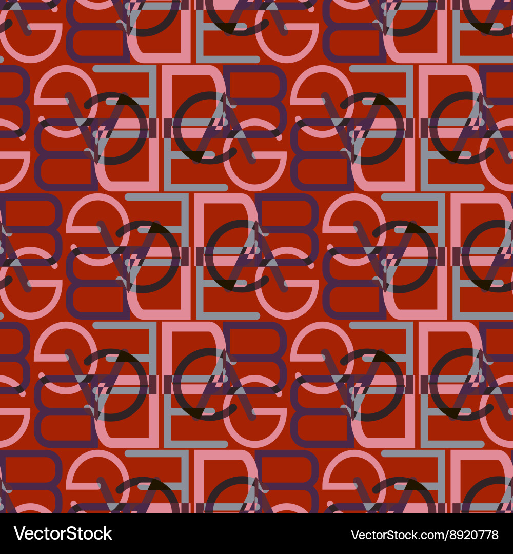 Abstract pattern of letters vector image