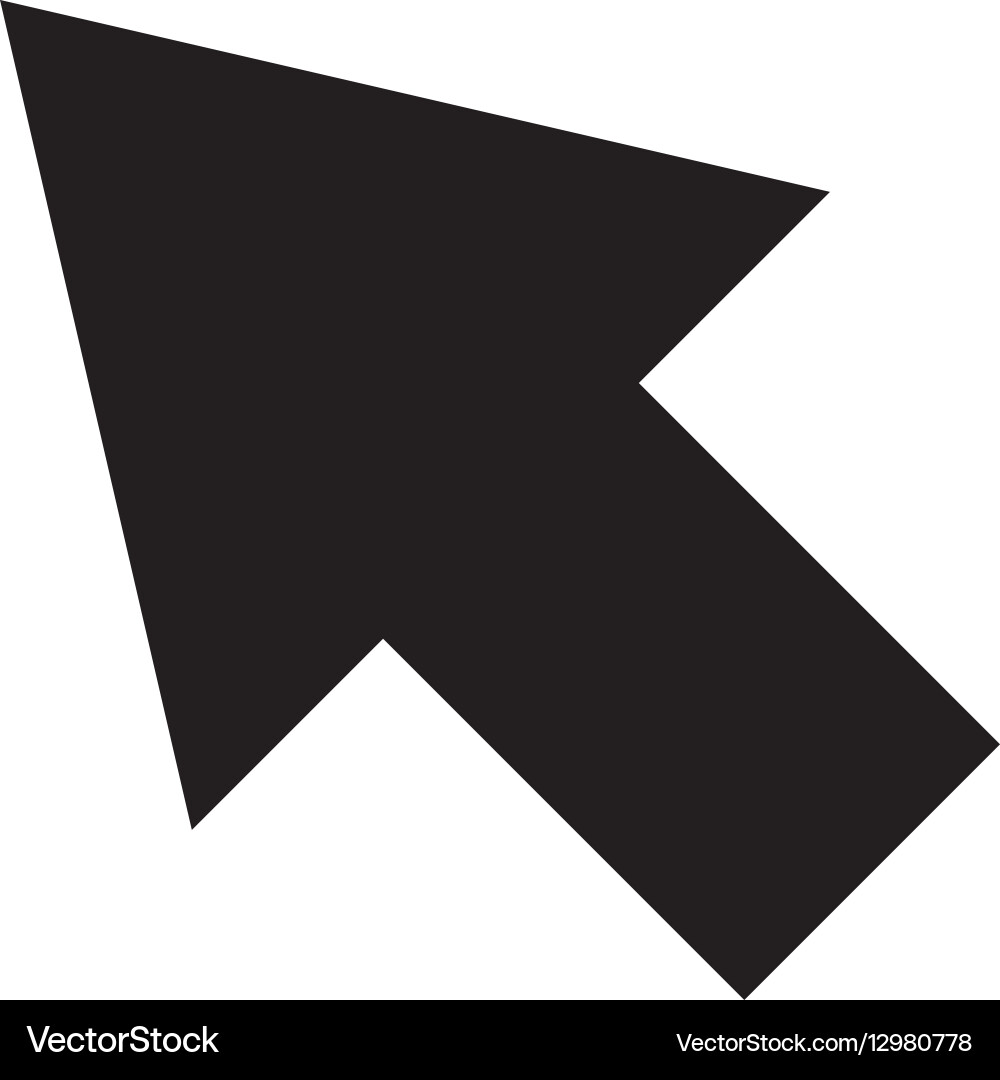 Arrow pointer isolated icon Vector Image