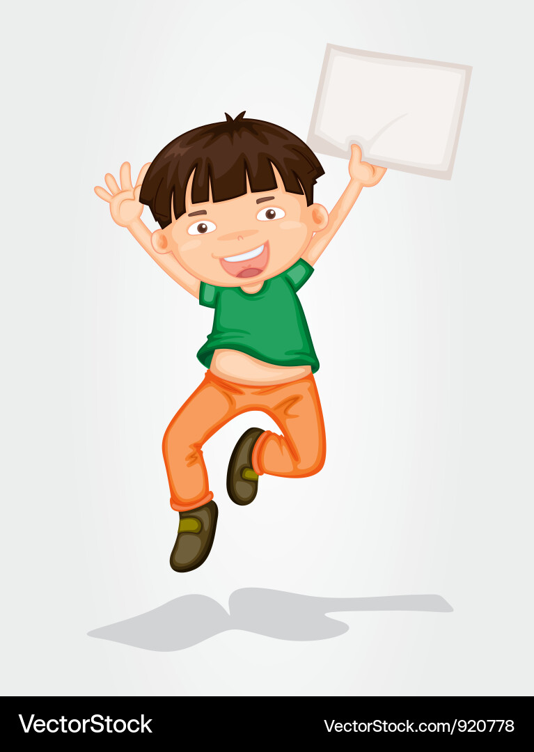 Banner boy Royalty Free Vector Image - VectorStock