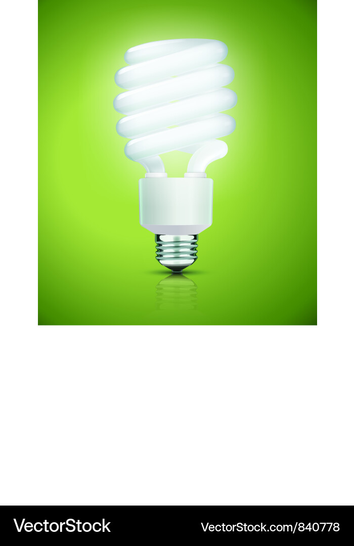 Compact Fluorescent Lightbulb Vector Image