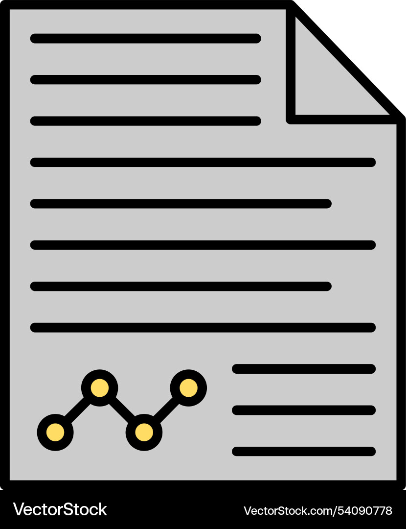 Contract line filled icon design Vector Image