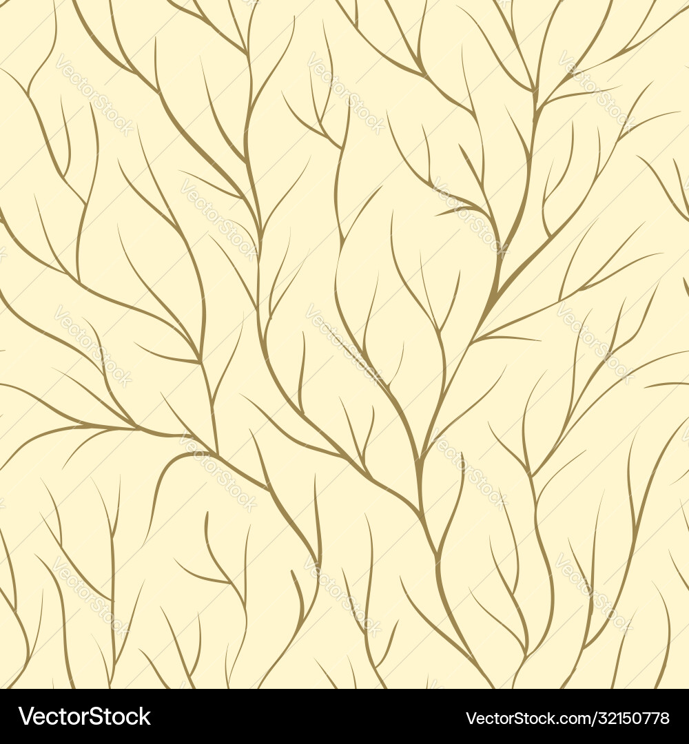 Elegant Tree Branch Seamless Pattern vector image