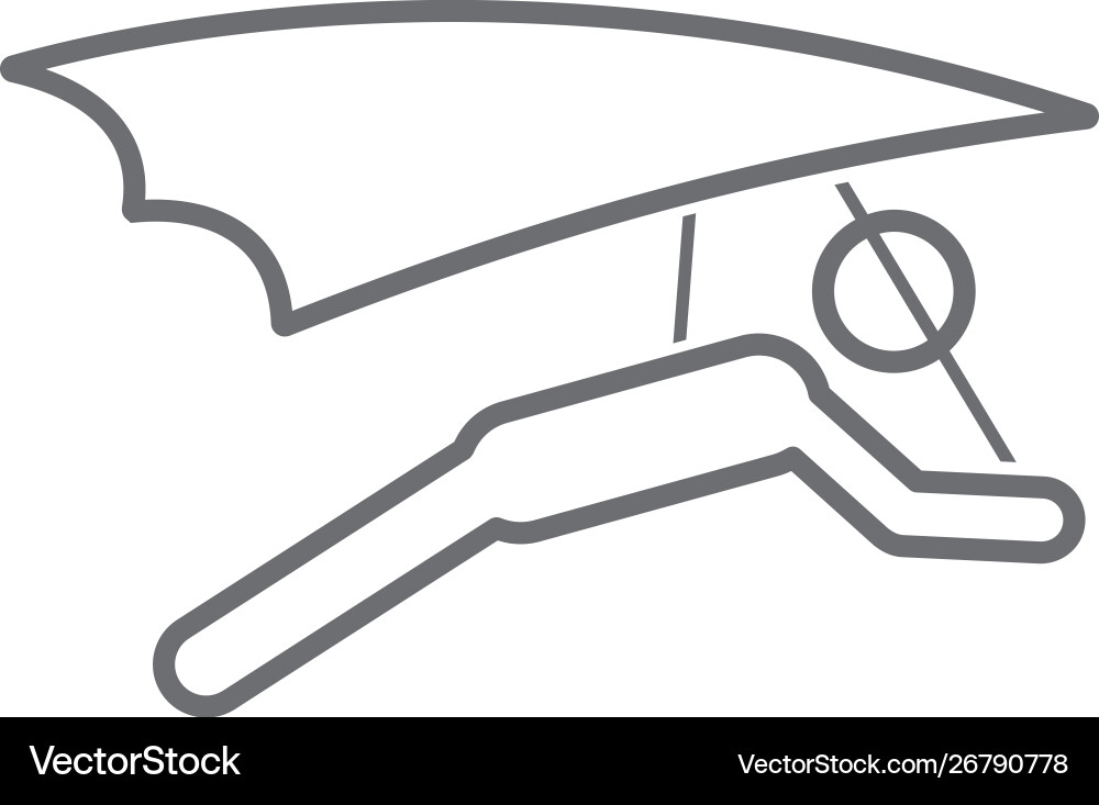 Flying hang glider icon simple element from map Flying hang glider icon simple element from map Vector Image