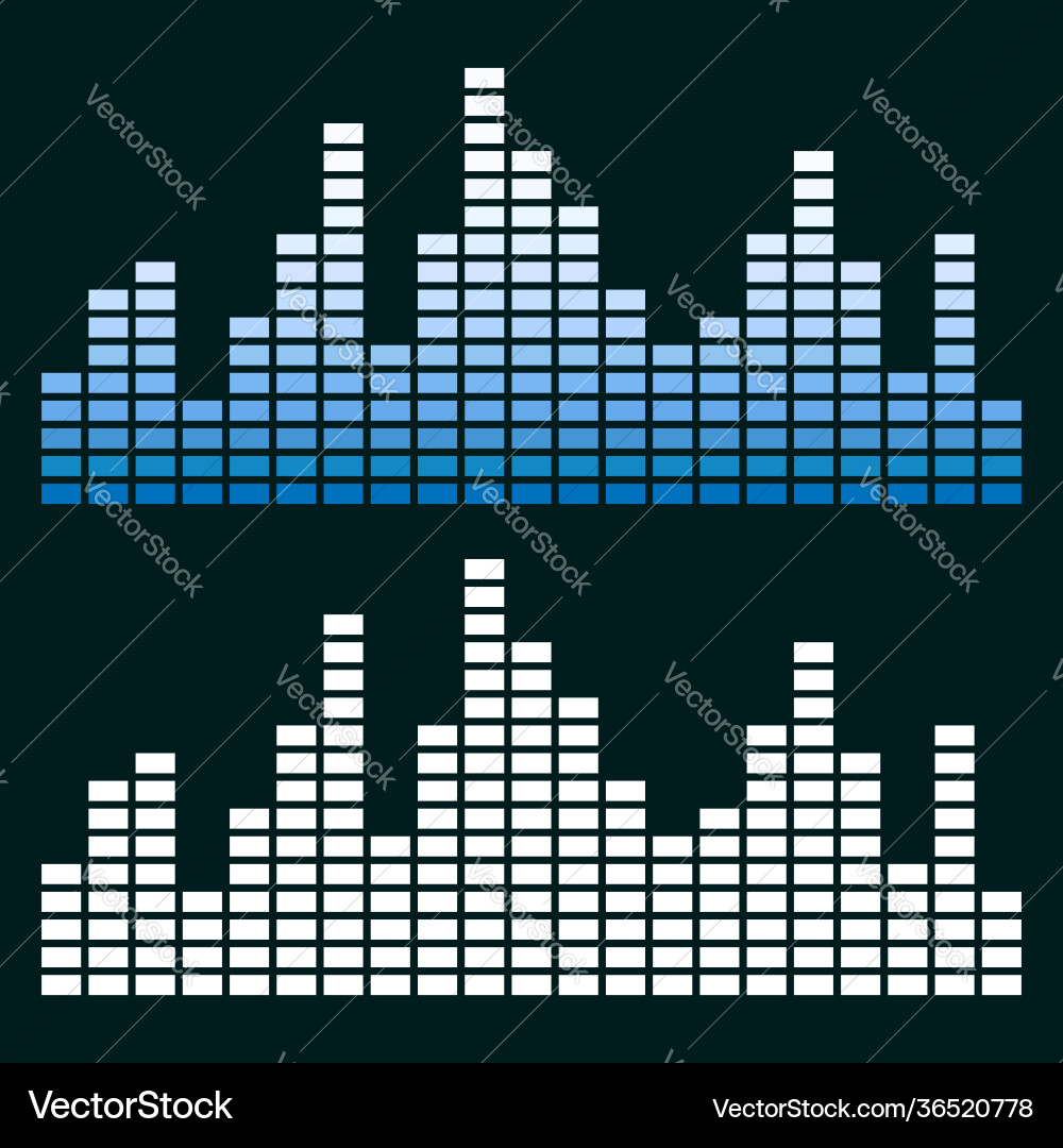 Frequency audio waveform music wave hud interface Frequency audio waveform music wave hud interface vector image