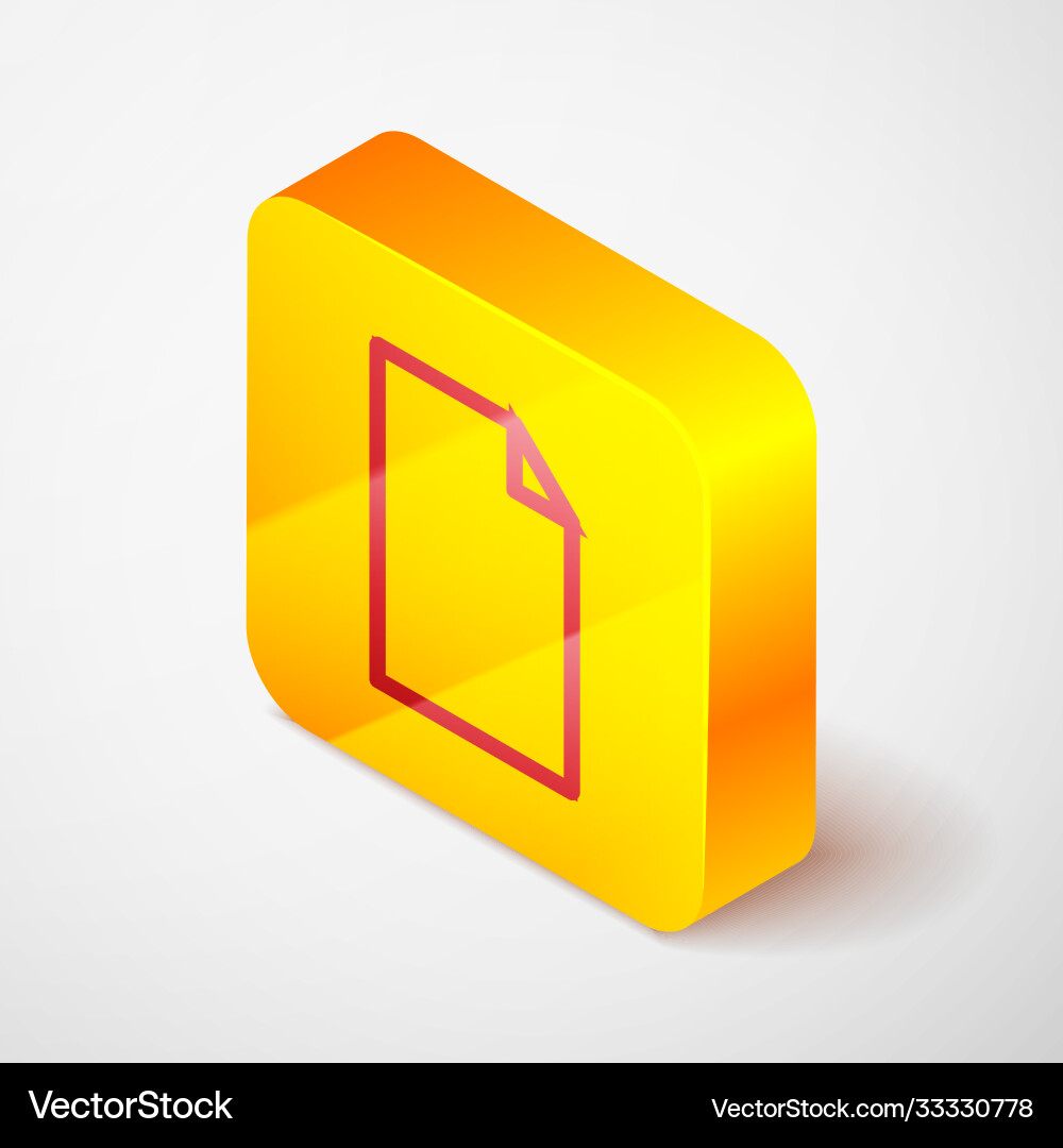 Isometric line empty document icon isolated Vector Image
