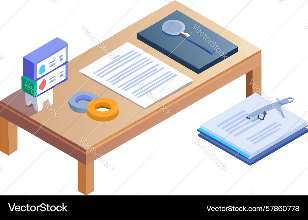 Key on desk with calendar symbolizing scheduled vector image