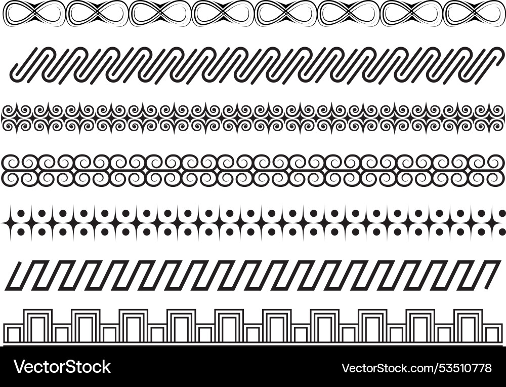 Lace pattern border background in collection Vector Image