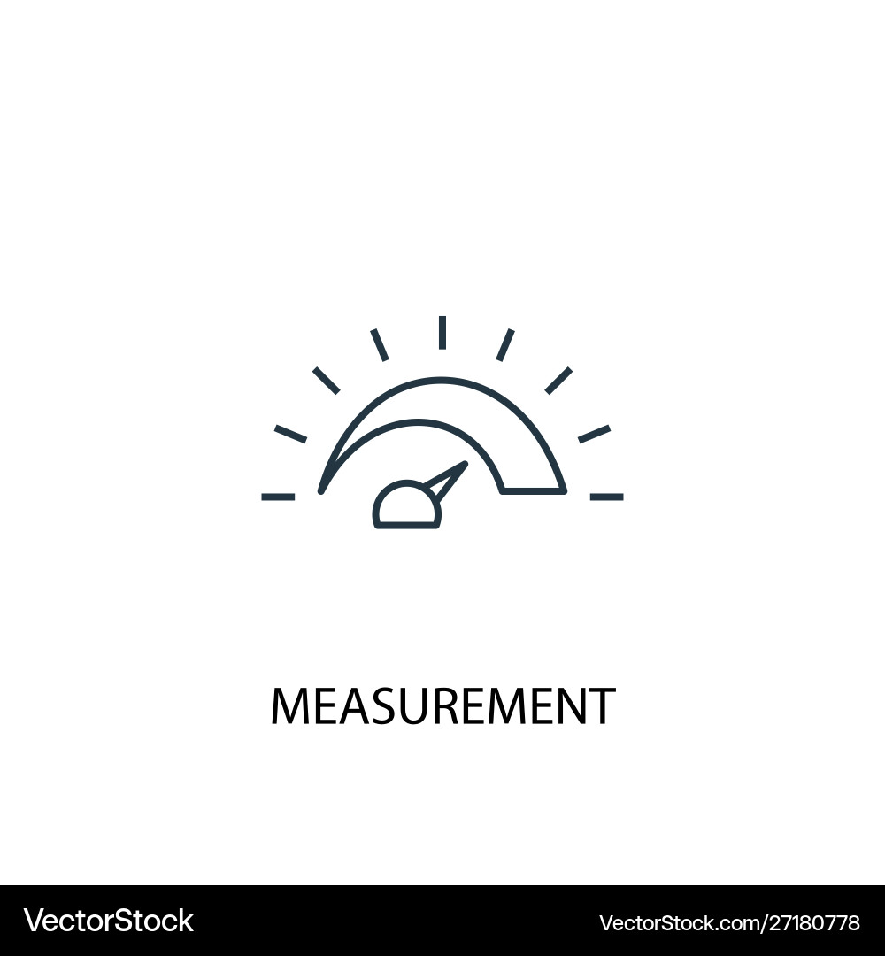 Measurement concept line icon simple element vector image