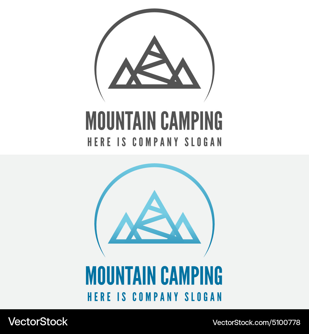 Modern Camping Logo Elements Vector Image