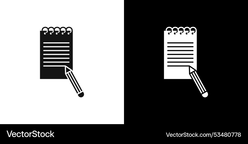 Note icon flat set outline Note icon flat set outline Vector Image