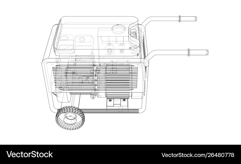 Outline portable gasoline generator Vector Image