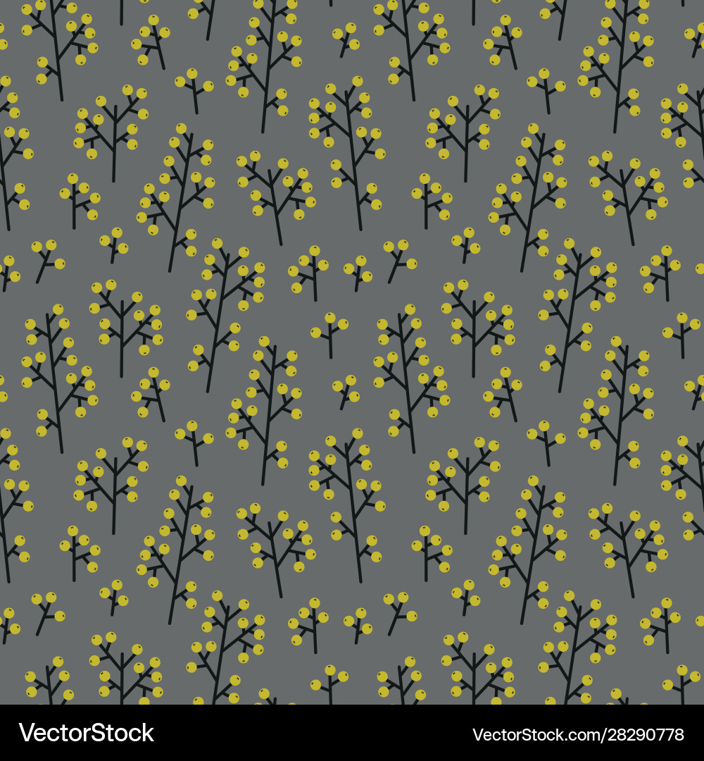 Seamless christmas pattern in grey yellow Seamless christmas pattern in grey yellow vector image