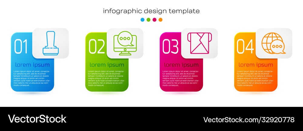 Set line stamp chat messages notification Set line stamp chat messages notification vector image